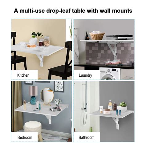 Tangkula 31 5 X 23 5 Wall Mounted Table Folding Wall Mounted Murphy