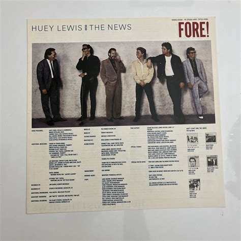 Huey Lewis And The News Fore Lp 1983 Vinyl Record Wws 91190 Retro Unit