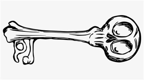 Vector Human Bone Key Skull Free Commercial Clipart Skeleton Key