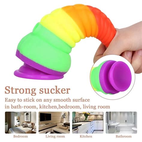 8 5 Inch Rainbow Tentacle Dildo Silicone Sex Toy Tentacletoy