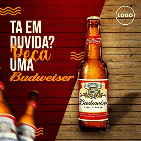 Cerveja Social Media Budweiser Psd Editável Bares Bebidas [download