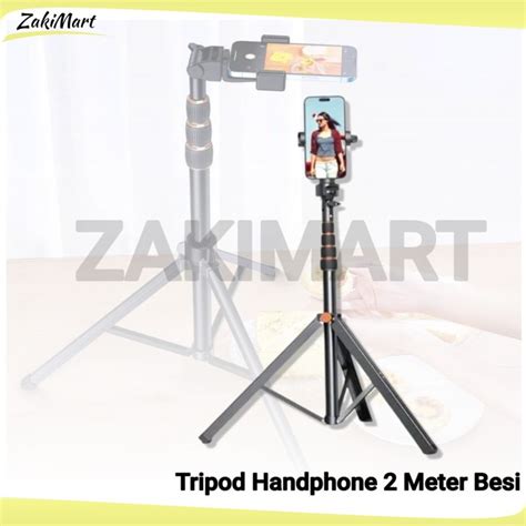 Jual Tripod Handphone 2 Meter Besi Tripod Kamera Tripod Tongsis