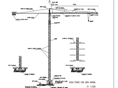 Torre Grúa En Autocad Descargar Cad 6597 Kb Bibliocad