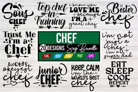 Chef Svg Bundle Graphic By Ijdesignerbd777 · Creative Fabrica