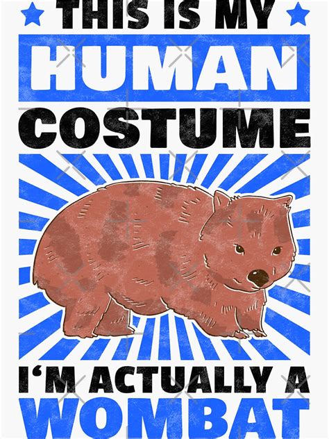 This Is My Wombat Costume Marsupial Australia Gift Sticker By Madgrfx