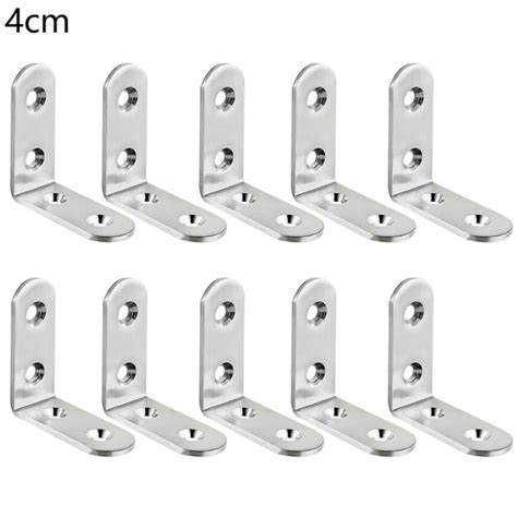 Papaba Corner Bracket 10pcs Corner Bracket Rustproof L Shaped Stainless