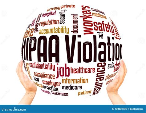 Hipaa Violation Word Cloud Sphere Concept Stock Illustration