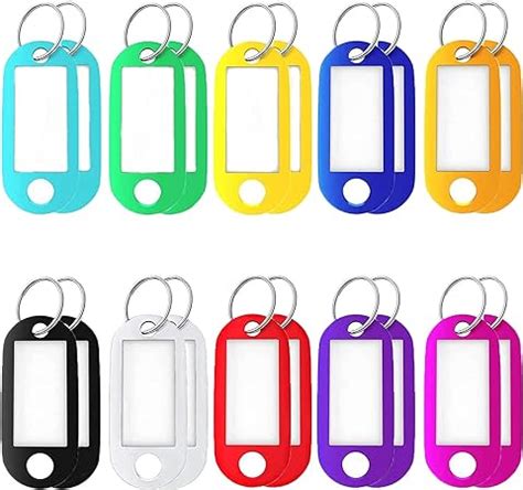 20 Porte Clés Inscriptibles Porte Clef Couleur Porte Etiquette