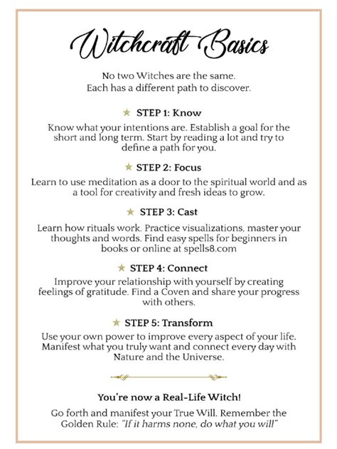 Witchcraft Basics 5 Steps Spells8 | PDF