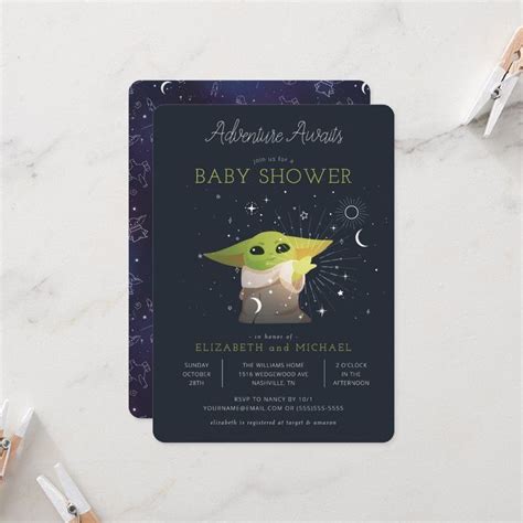 Top Star Wars Themed Baby Shower Invitations