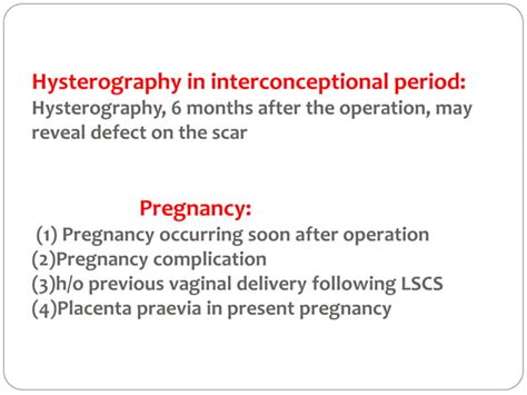 Post Caesarian Pregnancy Ppt