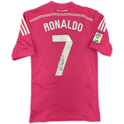 Soccer – Cristiano Ronaldo Signed & Framed Real Madrid Pink Jersey ...