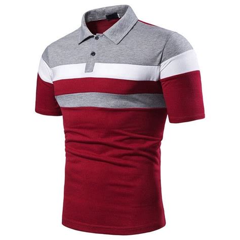 Men Polo Men Shirt Short Sleeve Polo Shirt Contrast Color Polo New Clothing Summer Streetwear