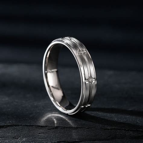 Jeulia Round Cut Sterling Silver Men S Band Jeulia Jewelry