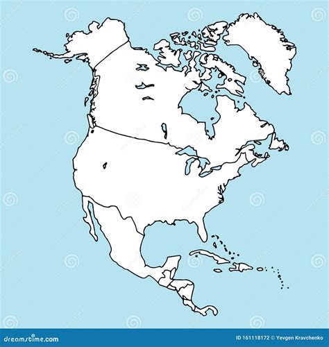 Norteamérica Continente Mapa De América Del Norte Mapa De Esquema De