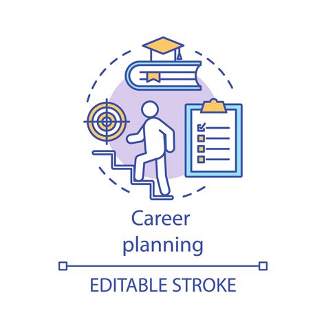 Career planning concept icon. Professional growth idea thin line
