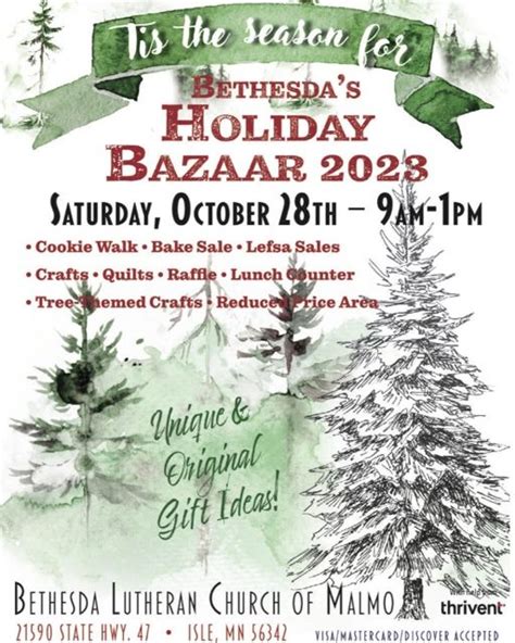 2023 Annual Holiday Bazaar - Bethesda Lutheran Church of Malmo, MN