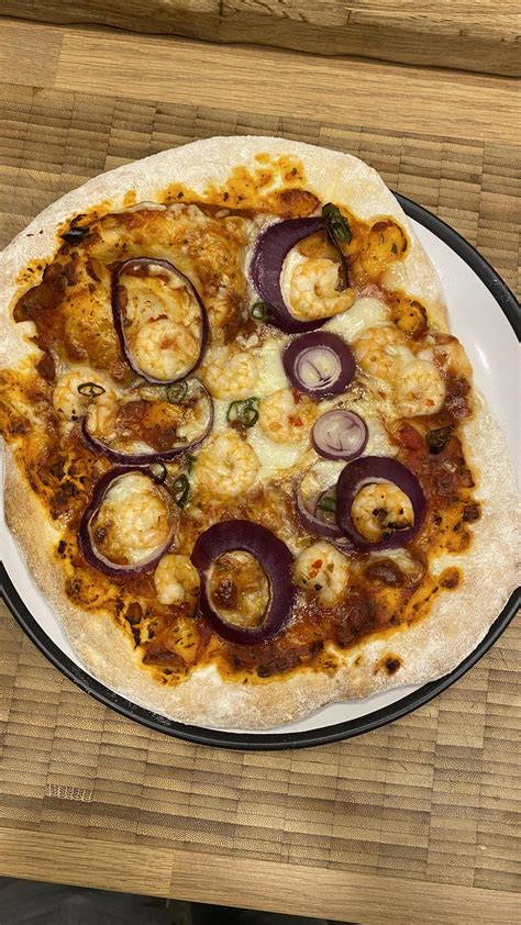 Homemade Sweet Chilli Prawn Pizza Rfood