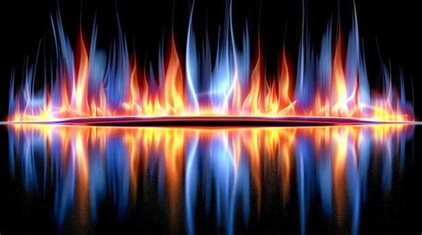 Premium Photo | Fiery digital art of burning flames