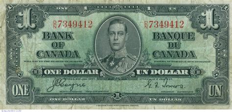 1 Dollar 1937 (2. I.), 1937 Issue - Canada - Banknote - 1068