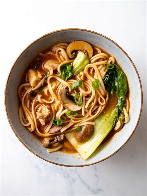 Spicy Chicken Udon Noodle Soup - Bites of Beri