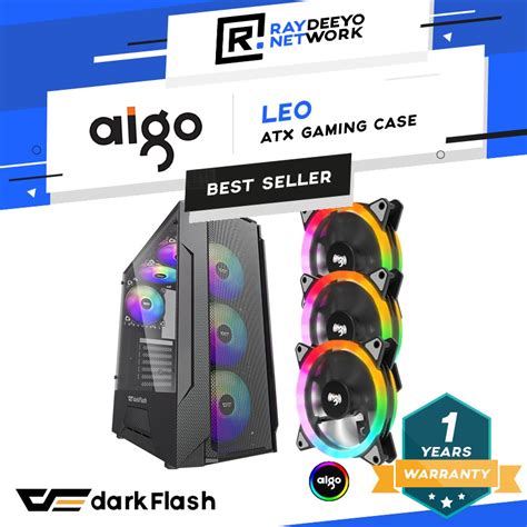 Aigo darkFlash Leo ATX Tempered Glass Gaming Casing [ATX, Matx, Mini ...