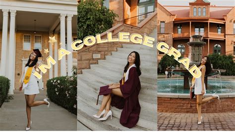 College Vlog Graduation Grad Pics Grwm 💟 Youtube