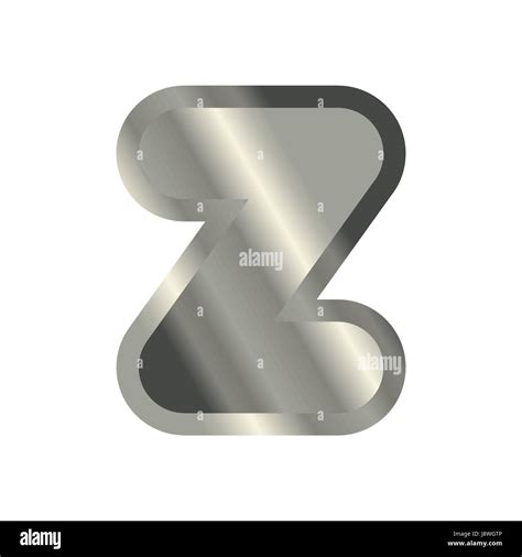 Letter Z Steel Font Metal Alphabet Sign Iron Abc Symbol Chromium