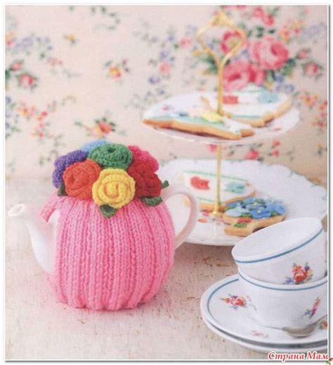 Чехол для чайника спицами и крючком | Pretty colours, Handmade crochet ...
