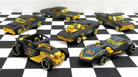 Hot Wheels Black And Gold Th Anniversary Series Unboxing Youtube