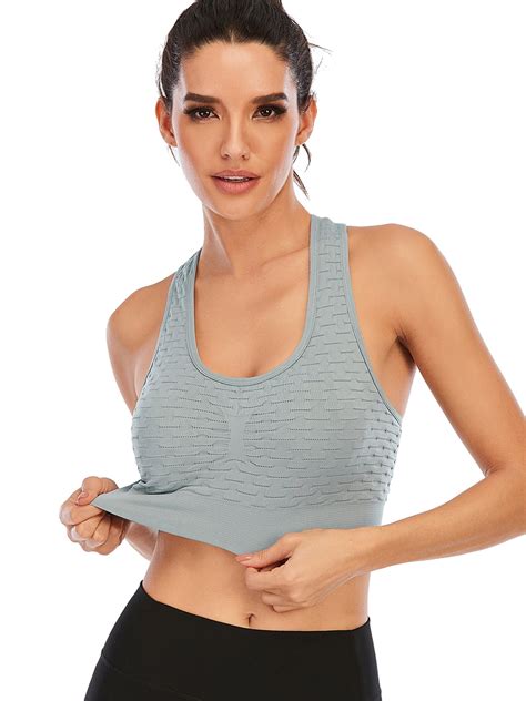 LELINTA Classic Sports Bra For Women Removable Padded Yoga Bras With