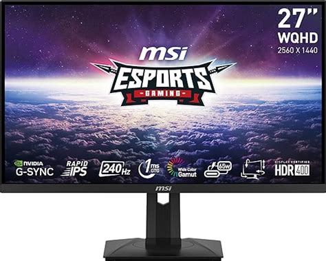 Msi G Qpxde Moniteur De Jeu Wqhd X Rapid Ips