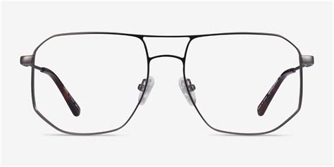 Carlo Aviator Matte Gunmetal Glasses For Men Eyebuydirect