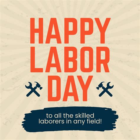 Free Vintage Happy Labor Day Template Edit Online And Download