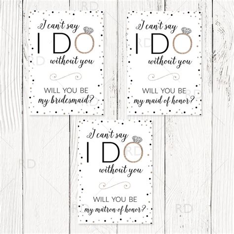 I Can T Say I Do Without You Will You Be My Bridesmaid Etsy