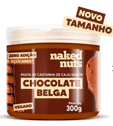 Pasta Castanha De Caju Chocolate Belga 300g Naked Nuts Gi