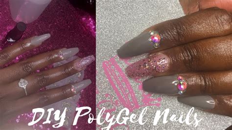 Polygel Nails With Tips As Dual Forms Diy Tips Makartt Youtube