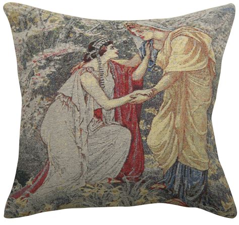 Demeter And Persephone Couch Pillow 16 In X 16 In Cotton Viscose