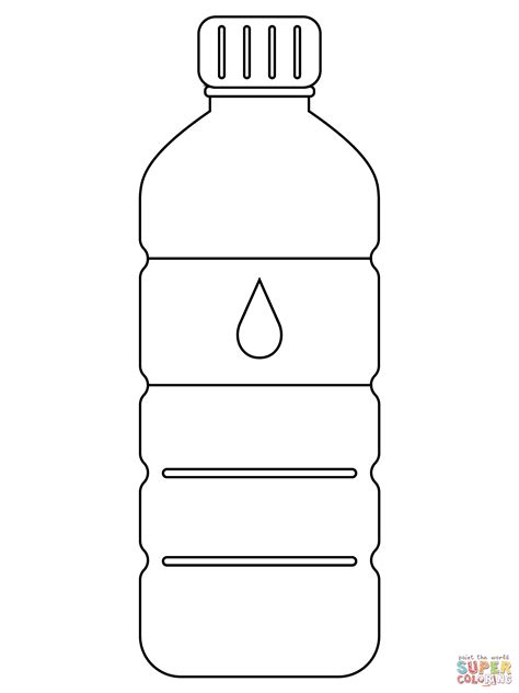 Dibujo De Botella De Agua Para Colorear Dibujos Para Colorear