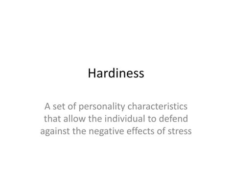hardiness