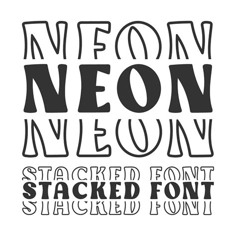 Neon Stacked Modern Display Font — Blush Font Co