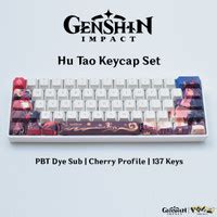 Review Genshin Impact Hu Tao Keycaps Pbt Dye Sub Cherry Profile