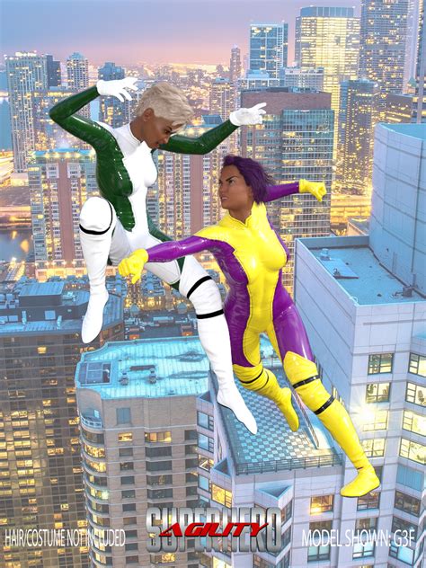 Superhero Agility For G3f Volume 6 3d Figure Assets Griffinfx
