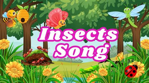 Insects Song For Kids English Nursery Rhymes Bugs Song Youtube