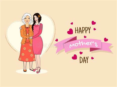 Beautiful Mother Daughter Hugging Each Other Stock Illustrations 85