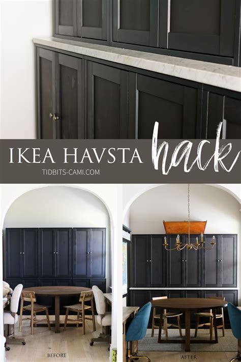 Diy Ikea Havsta Cabinet Hack With Marble Slab Tidbits By Cami Ikea