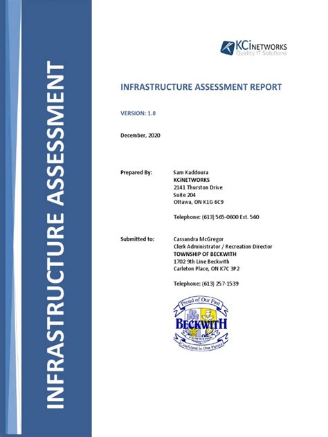 Infrastructure Assessment Report Dec 2020 | PDF | Computer Network ...