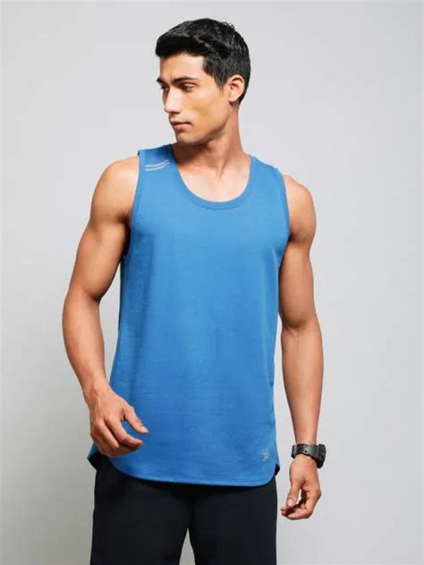 Buy Jockey Mv06 Mens Super Combed Cotton Blend Solid Low Neck Tank Top With Breathable Mesh And