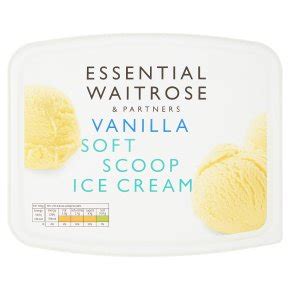 Essential Vanilla Soft Scoop Ice Cream Waitrose Partners