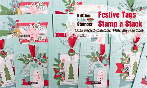 Double Tags Festive Tags Stamp A Stack Class Packet Kitchen Table